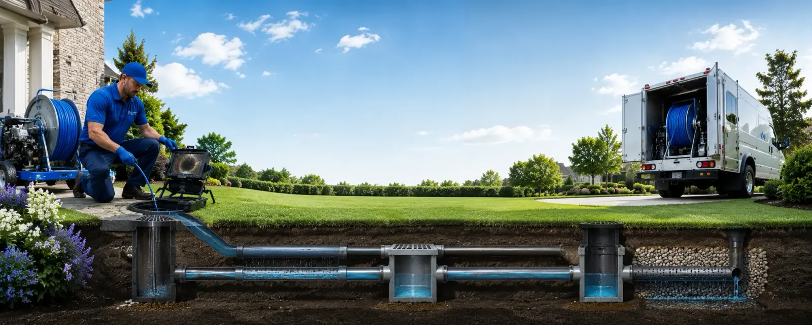 Outdoor drain cleaning information for Bath, ME
